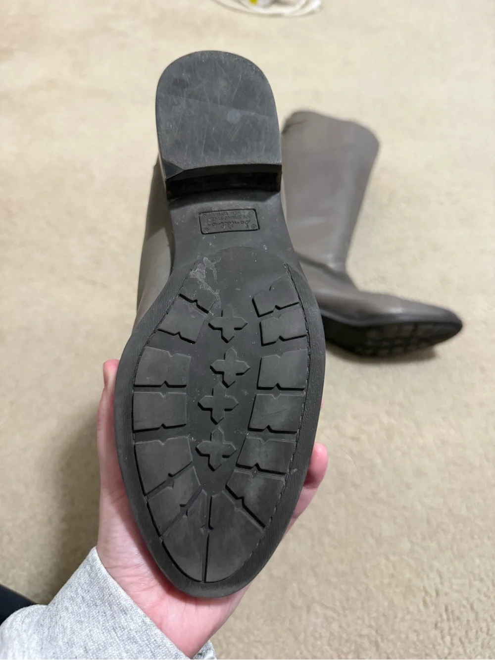Sam Edelman Gray Over-the-Knee Leather Boots